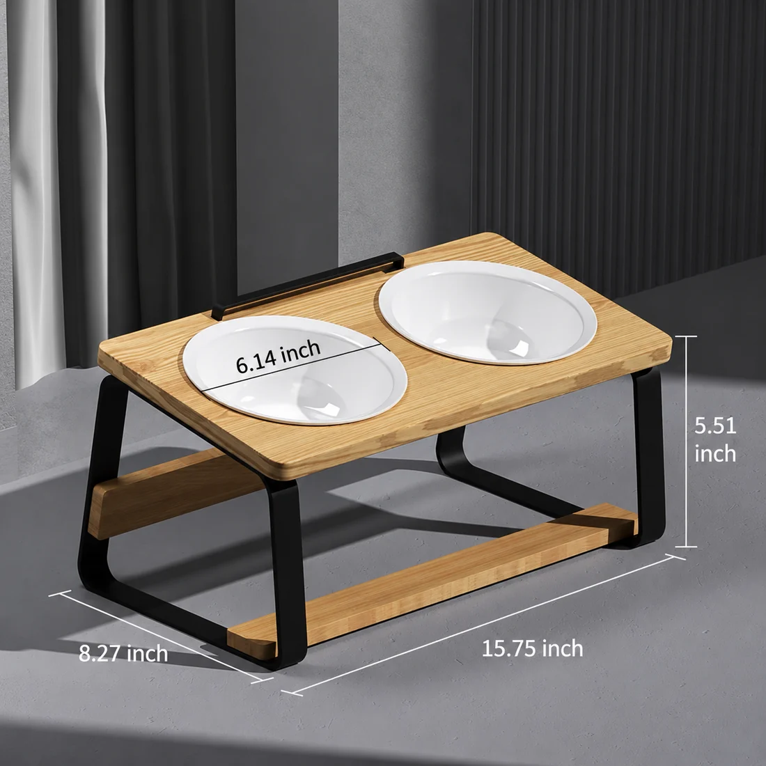 Ceramic Double Pet Feeding And Water Bowl